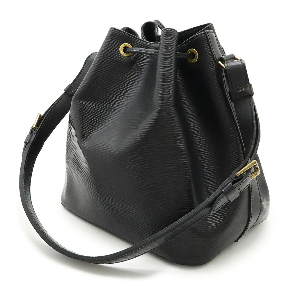 Louis Vuitton Noir Drawstring Shoulder Black Hobo Epi Bag Black